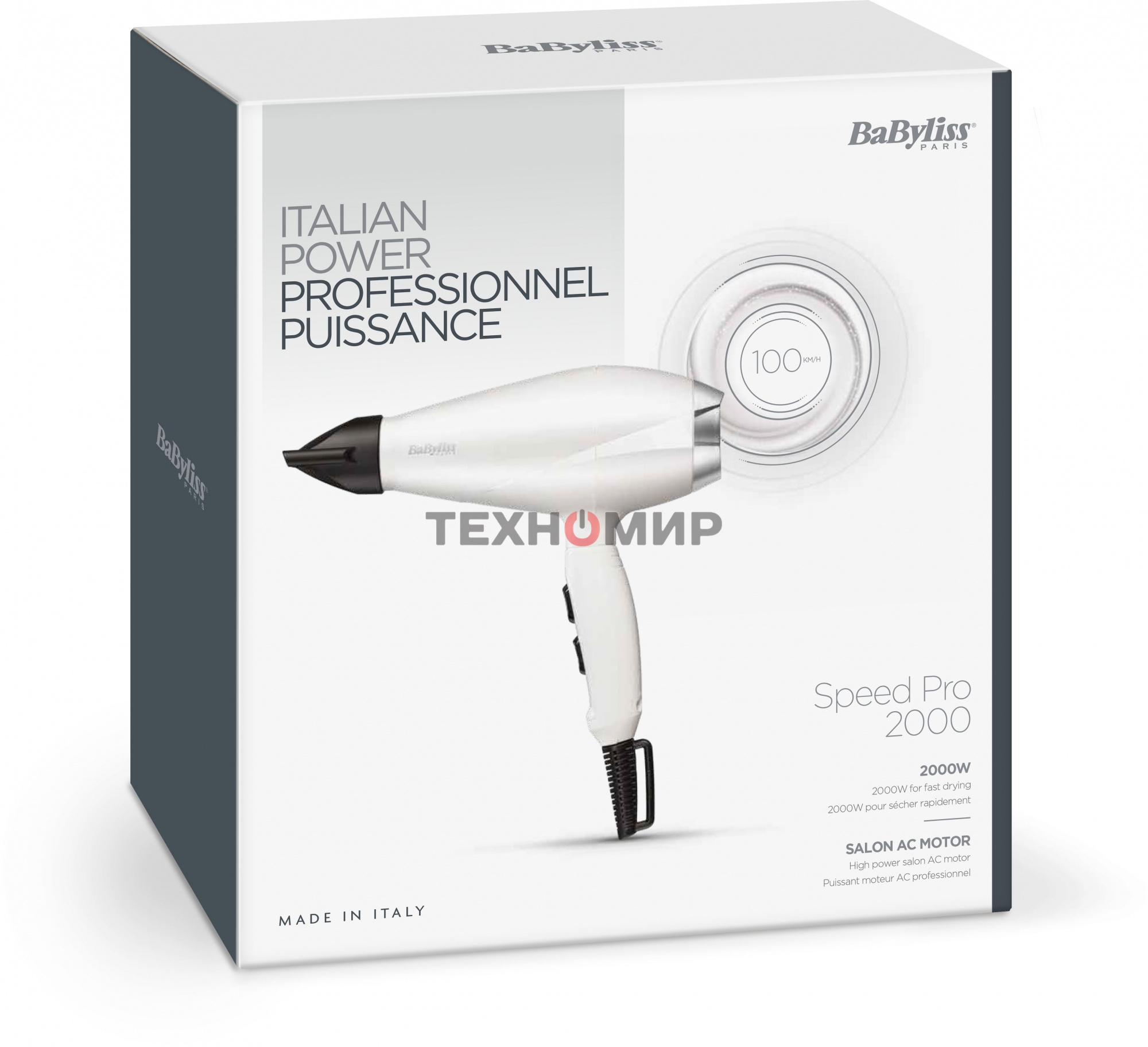 Фен BaByliss 6704WE белый, 2000 Вт