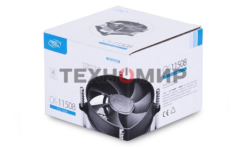 Кулер для процессора DEEPCOOL CK-11508 черный, 92 мм, алюминий, 2200 об/мин, 30.1 дБ, 3 pin, 65 Вт, 70 мм