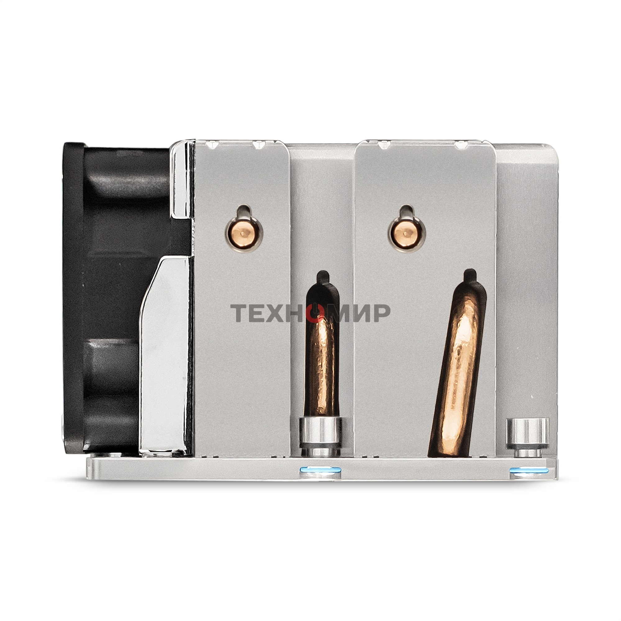 Кулер для процессора ExeGate ESNK-P0068AP4.PWM.2U.3647.Cu серебристый/черный, 60 мм, алюминий/медь, 6800 об/мин, 52 дБ, 4 pin, 205 Вт, 64.5 мм