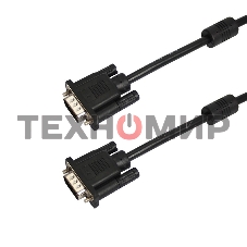 Шнур PROconnect VGA - VGA с ферритами, длина 1,8 метра, черный