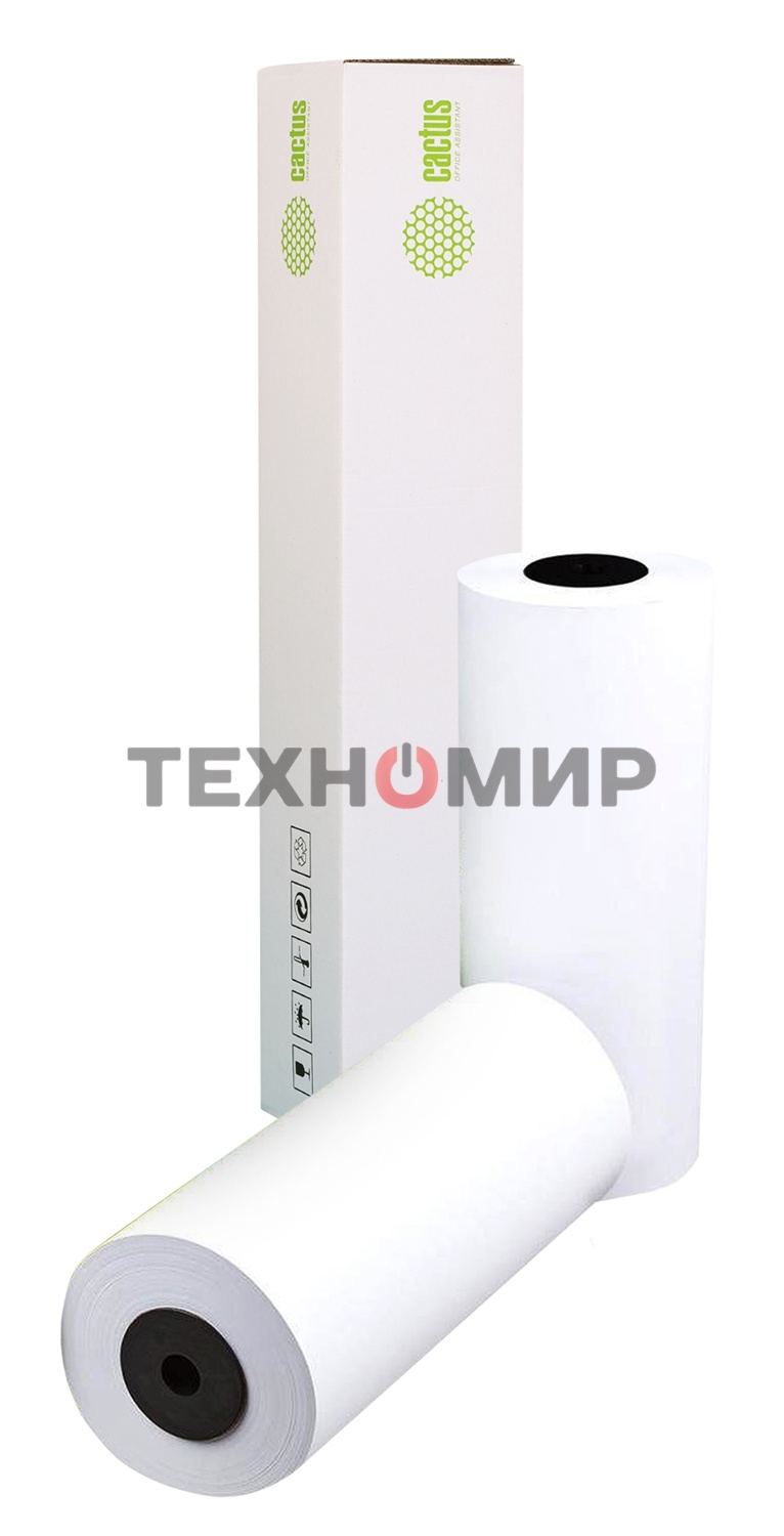 Бумага Cactus Eco CS-LFP80-420457E A2 420мм-45.7м/80г/м2/белый CIE155% (упак.:2рул)