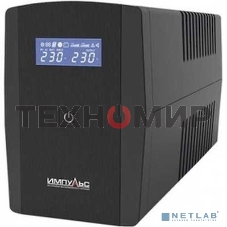 Источник бесперебойного питания Импульс ЮНИОР СМАРТ 800, 800/480 ВА/Вт, LED, USB, SCHUKOx2