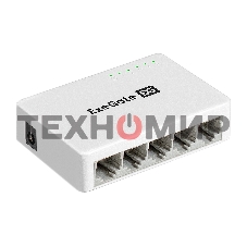 Коммутатор неуправляемый ExeGate EDGS-1005С (5-портовый гигабитный UTP 10/100/1000 Base-T, с функцией энергосбережения (EEE), настольный)