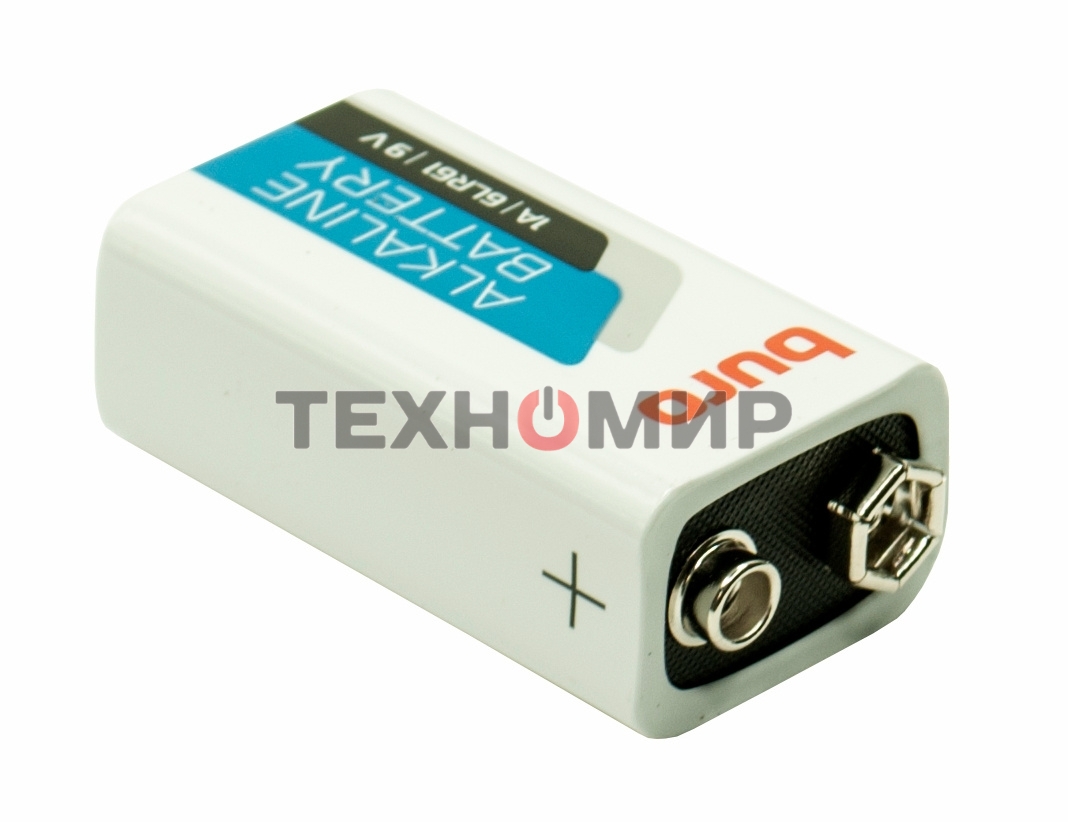 Батарея Buro Alkaline 6LR61 9V (1шт) блистер