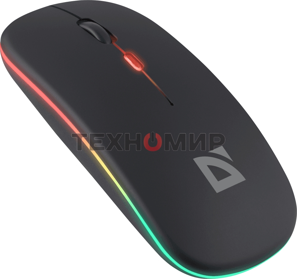 Мышь беспроводная Defender Coda MB-261 черный, 1600 dpi, радиоканал, Bluetooth, USB, кнопки - 4