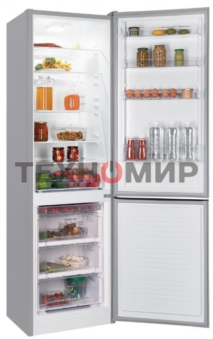 Холодильник Nordfrost NRB 162NF X нержавеющая сталь двухкамерный 205/105 л морозилка снизу