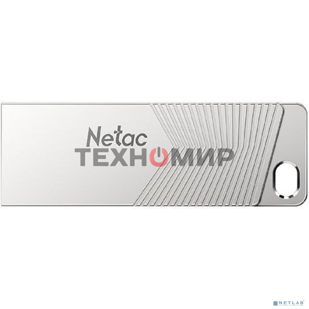 Флешка USB Netac UM1 (NT03UM1N-032G-32PN), 32Gb, USB 3.2, R/W 150/45, серебристый