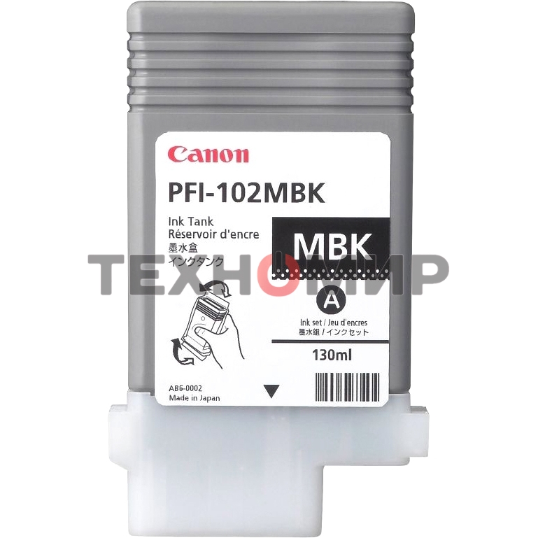Картридж струйный Canon PFI-102MBk (0894B001) матовый черный, 130 мл., для iPF500/600/700