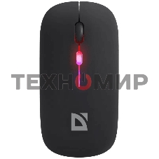 Мышь беспроводная Defender Coda MB-261 черный, 1600 dpi, радиоканал, Bluetooth, USB, кнопки - 4