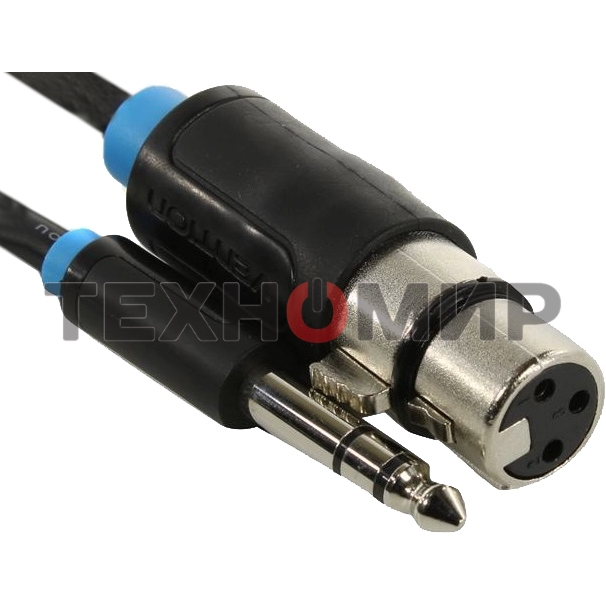 Кабель Vention аудио Jack 6.5 M/XLR F - 3м