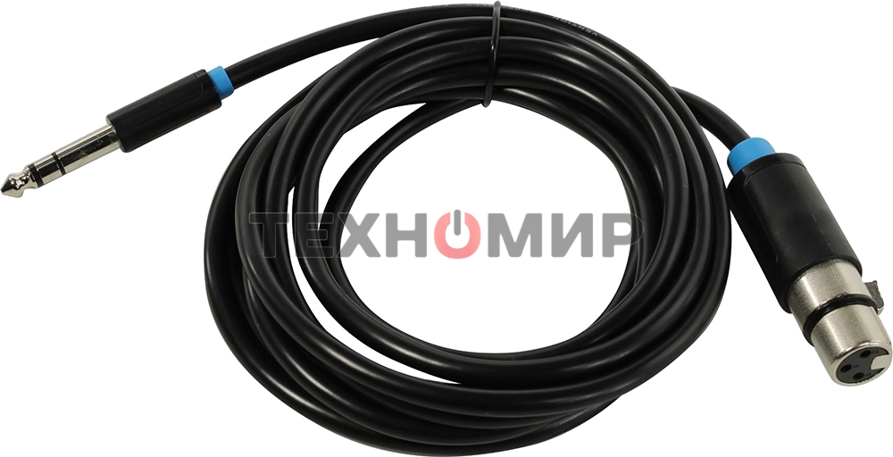 Кабель Vention аудио Jack 6.5 M/XLR F - 3м
