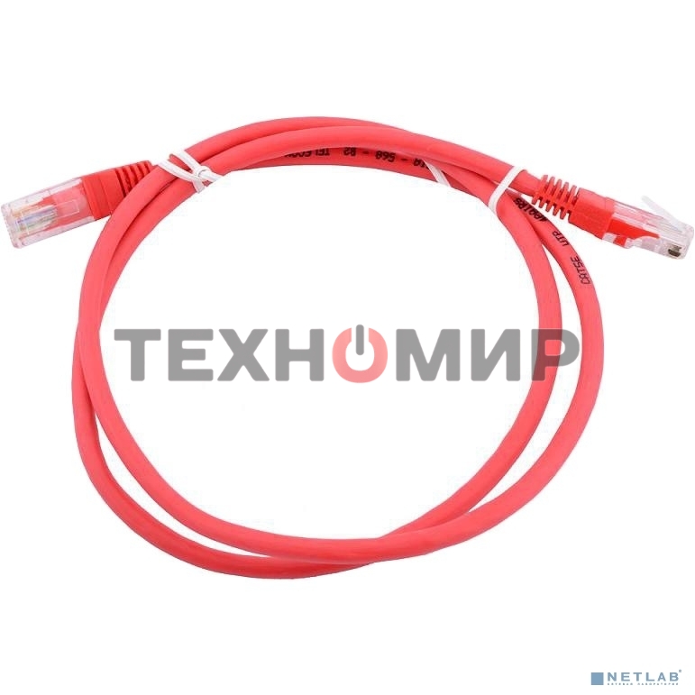 Патч-корд литой Aopen/Qust UTP кат.5е 1м красный
