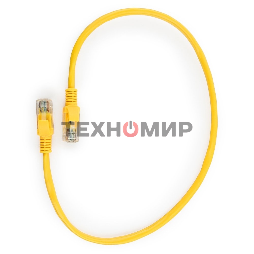 Патч-корд UTP Cablexpert cat.5e, 0.5м, литой, многожильный, желтый