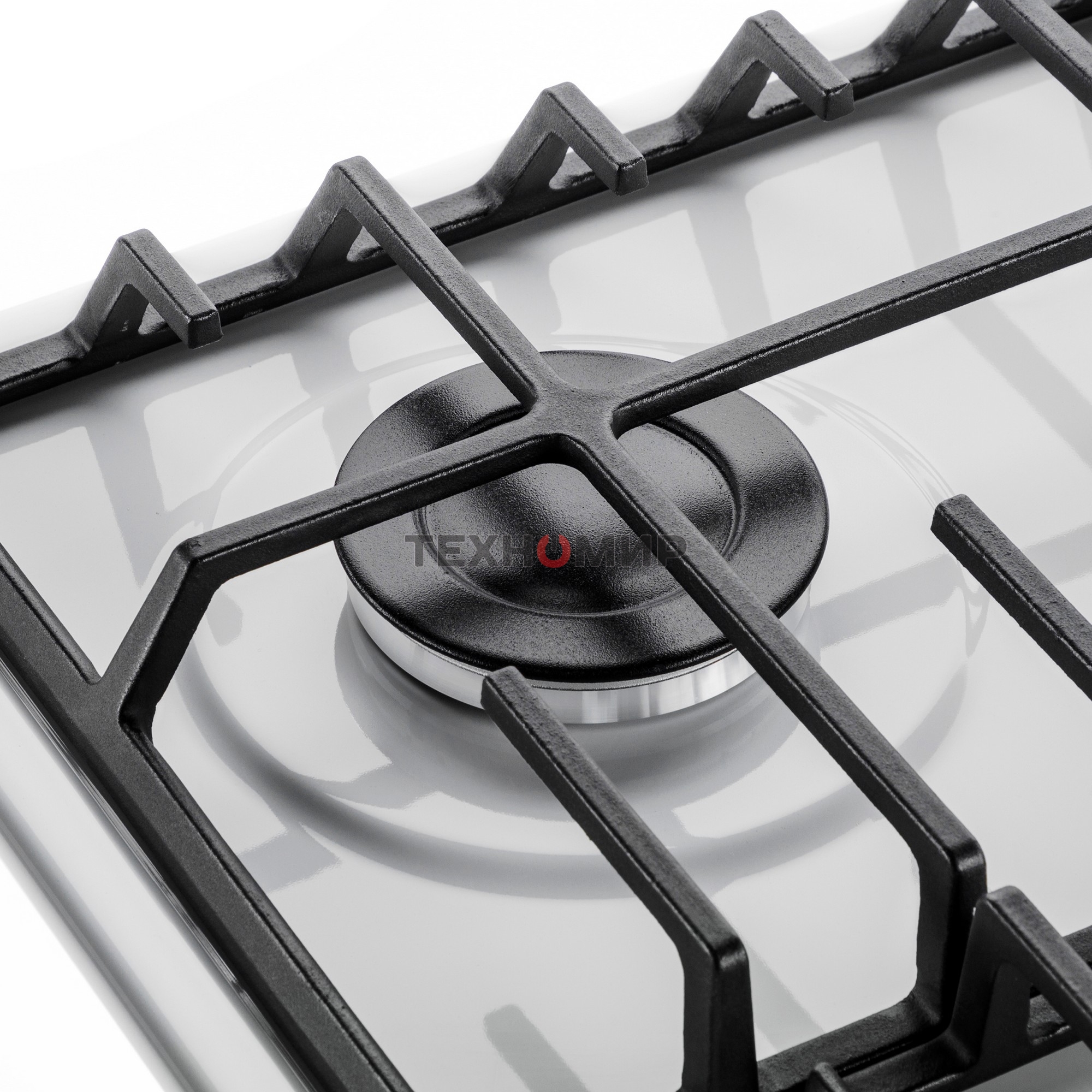 Газовая варочная панель Maunfeld EGHE.64.6CW/G, 4 конфорки, эмалированная сталь, белый