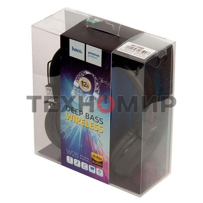 Гарнитура беспроводная полноразмерная HOCO W25, черный
