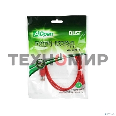 Патч-корд литой Aopen/Qust UTP кат.5е 1м красный