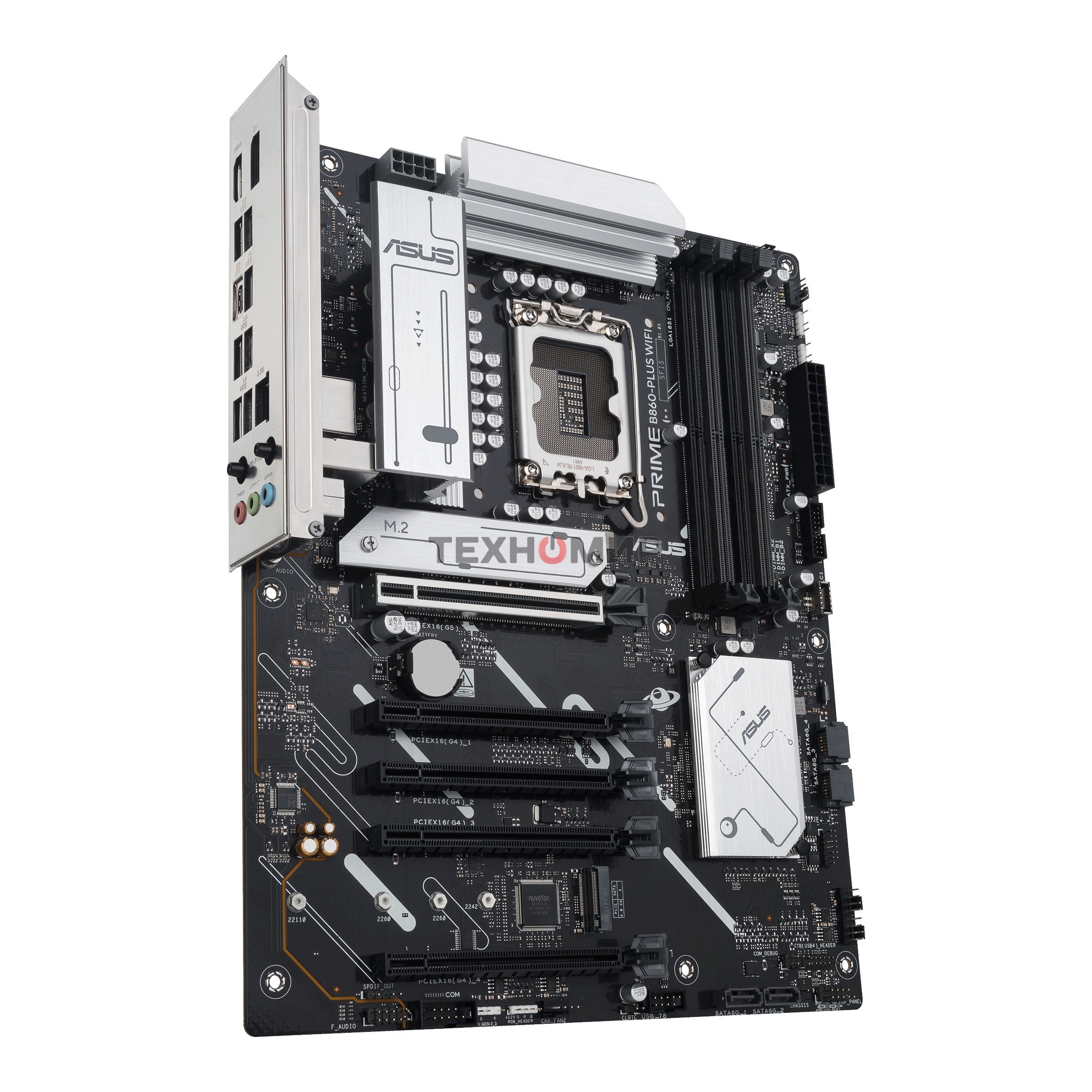 Материнская плата ASUS PRIME B860-PLUS WIFI, LGA 1851, Intel B860, 4xDDR5, 4xSATA, 2xM.2, 1xPCIe 5.0 x16, 4xPCIe 4.0 x16, 2xUSB-C, 4xUSB-A 3.2 Gen 1, 2xUSB-A 3.2 Gen 2, 1xHDMI, 1xDP, 1x2.5Gb LAN, 7.1, ATX