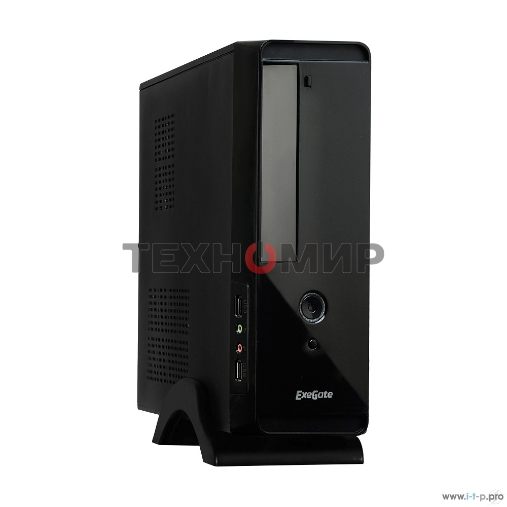 Компьютерный корпус ExeGate EX268701RUS MiniITX ExeGate MI-209 Black, miniITX/mATX, (M450, 80мм), 2хUSB, Audio