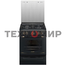 Плита газовая Gefest ПГ 6100-02 0187 черный, конфорок 4 шт, духовка 52 л, 60 см x 85 см x 60 см