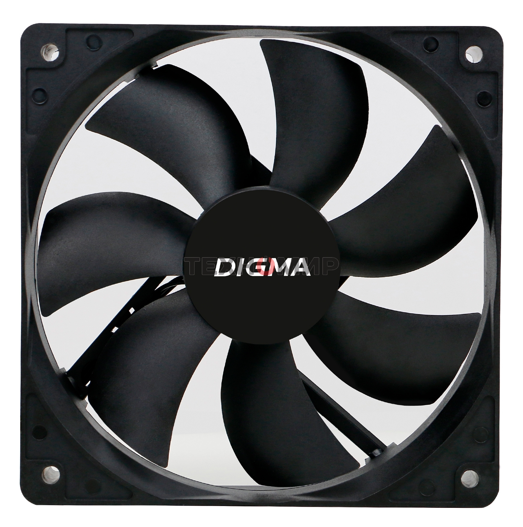 Вентилятор для корпуса Digma DFAN-120-7 черный, 120 мм, 1200 об/мин, 23 дБ, 4 pin