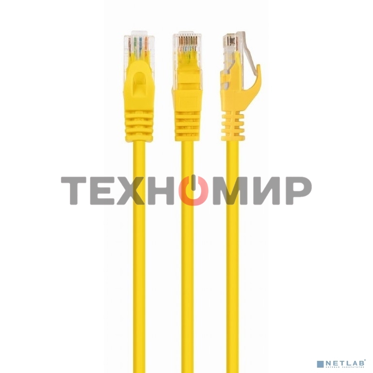 Патч-корд UTP Cablexpert cat.6, 0.25м, литой, многожильный, желтый
