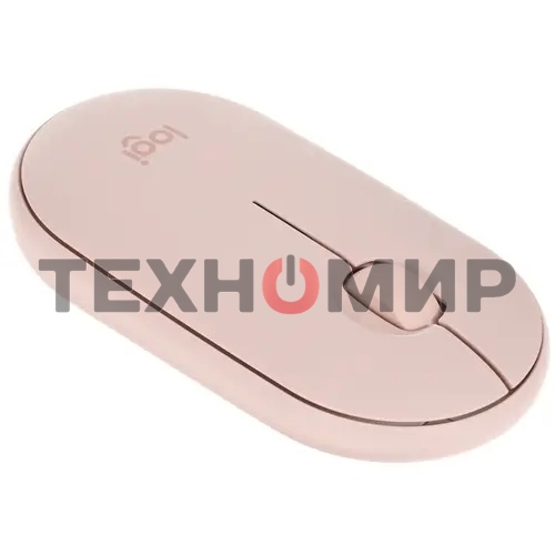 Мышь беспроводная Logitech Pebble M350 розовый, 1000 dpi, радиоканал, Bluetooth, USB, кнопки - 3