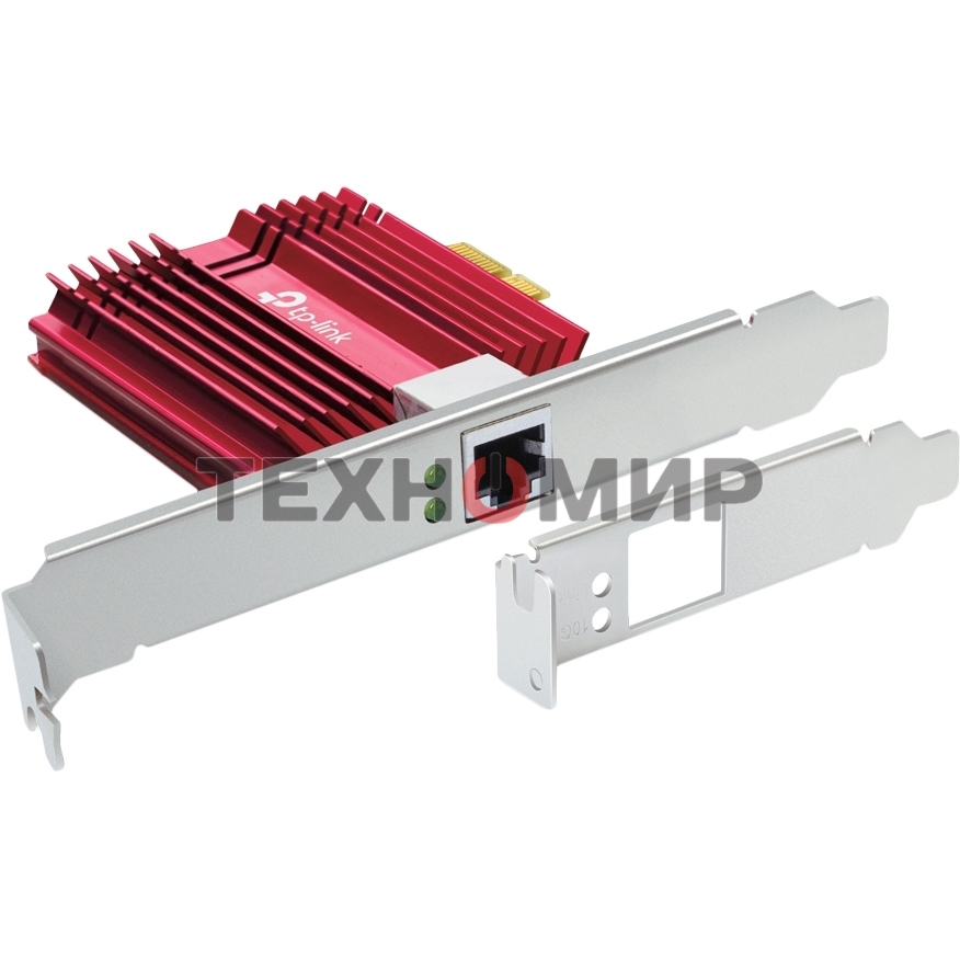 Сетевой адаптер 10 Gigabit PCI-E network adapter, 1 PCI Express 3.0 X4 interface, 1 100/1000/10000Mbps Ethernet port, come with Low-Profile and Full-Height Brackets