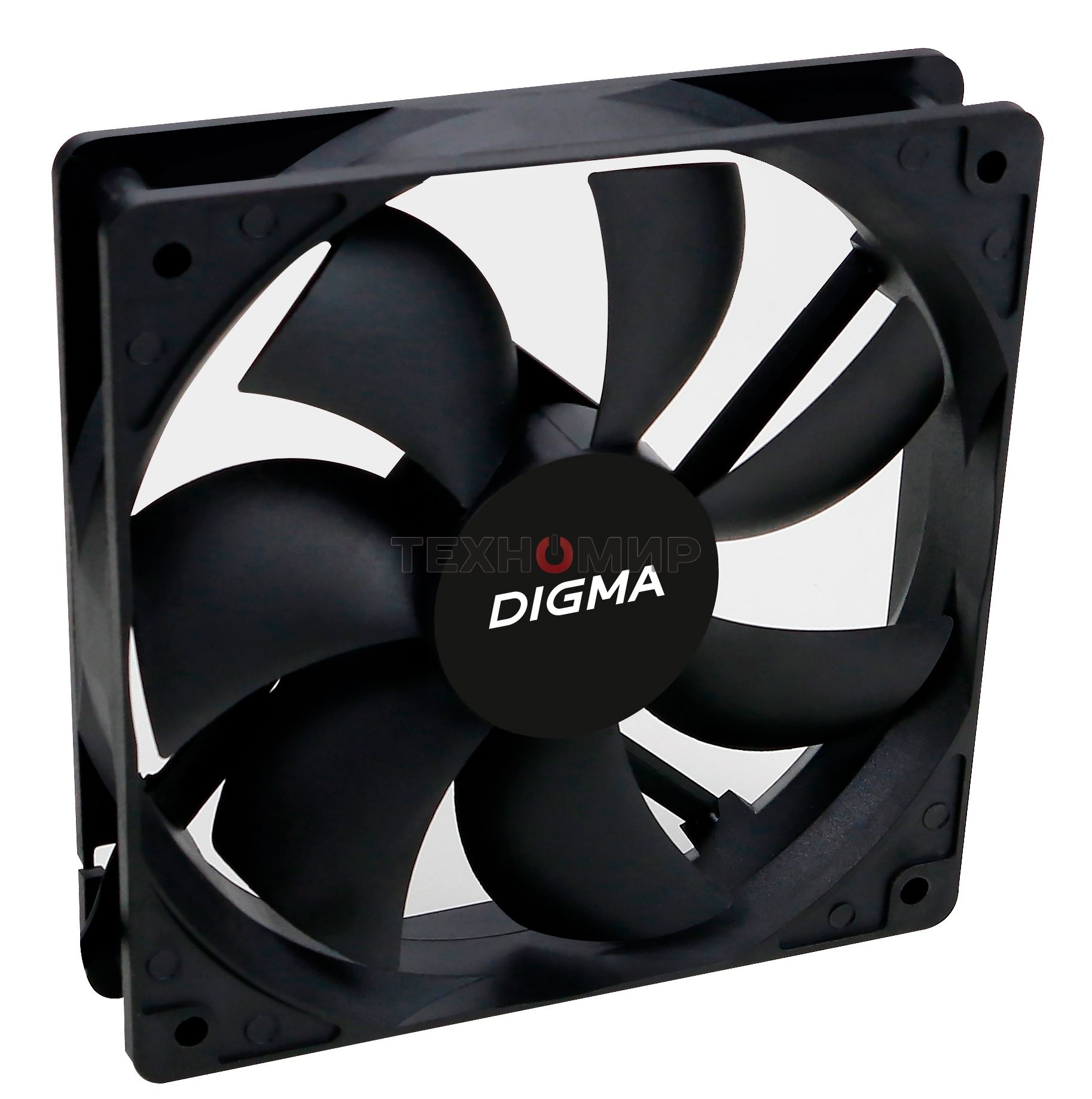 Вентилятор для корпуса Digma DFAN-120-7 черный, 120 мм, 1200 об/мин, 23 дБ, 4 pin