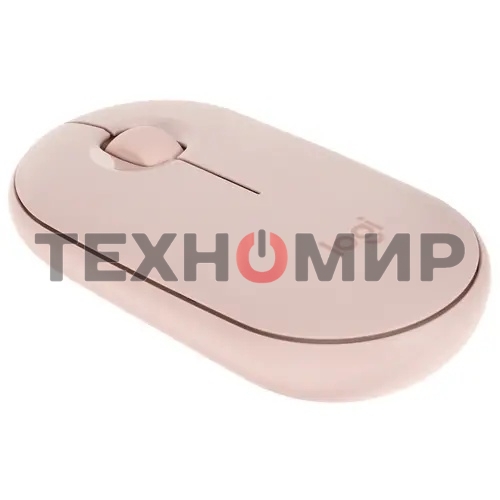 Мышь беспроводная Logitech Pebble M350 розовый, 1000 dpi, радиоканал, Bluetooth, USB, кнопки - 3