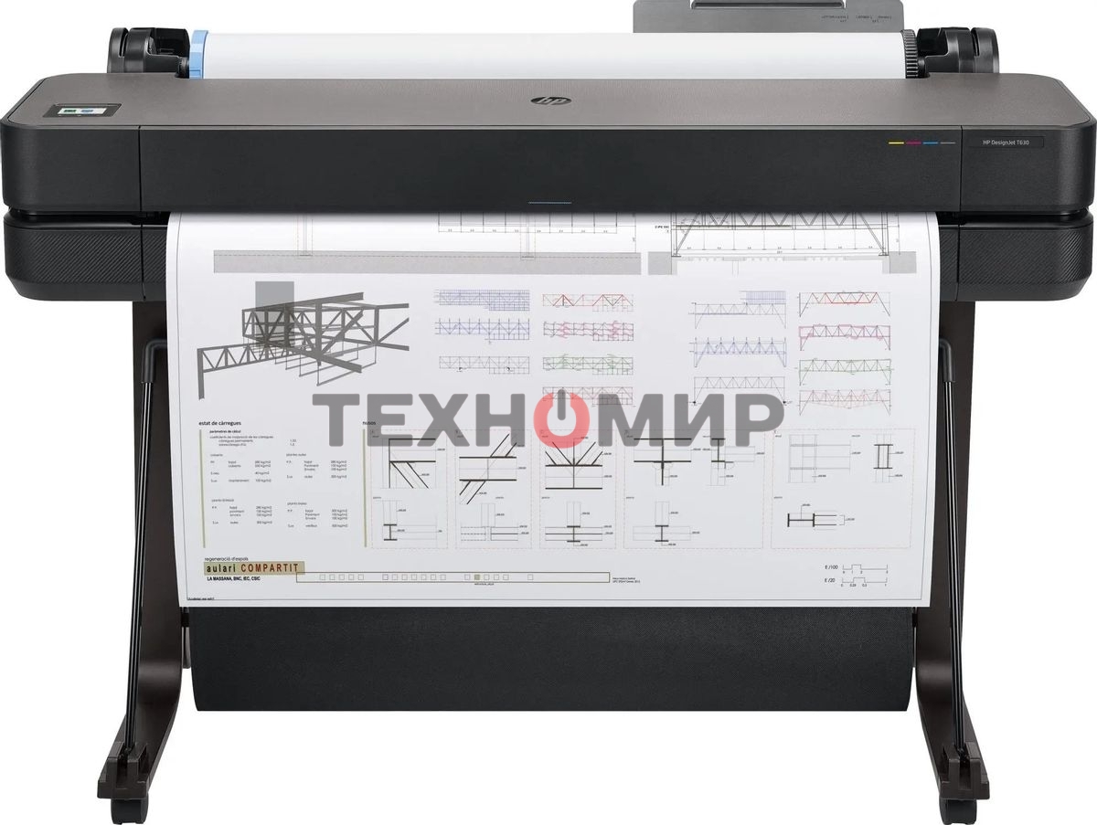 Плоттер струйный HP Designjet T630 (5HB11A/5HB11D), A0, 36