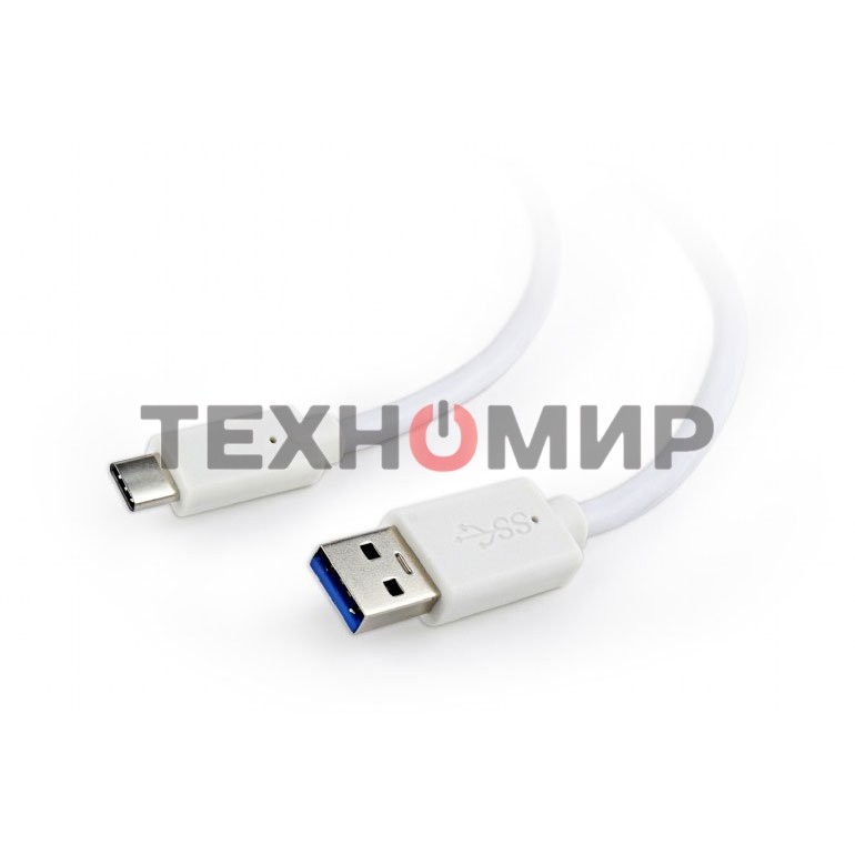 Кабель USB Cablexpert CCP-USB3-AMCM-1M-W, USB3.0 AM/USB Type-C, 1м, белый, пакет