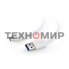 Кабель USB Cablexpert CCP-USB3-AMCM-1M-W, USB3.0 AM/USB Type-C, 1м, белый, пакет