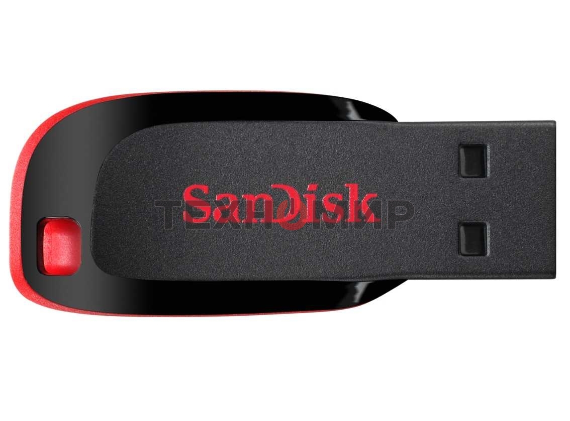 Флешка USB Sandisk CZ50 Cruzer Blade (SDCZ50-032G-B35), 32Gb, USB 2.0, R/W 15/4, черный/красный