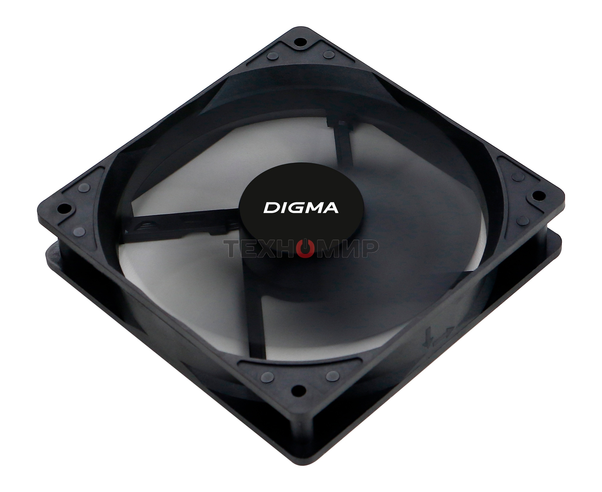 Вентилятор для корпуса Digma DFAN-120-7 черный, 120 мм, 1200 об/мин, 23 дБ, 4 pin