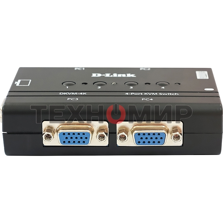 Переключатель KVM D-link DKVM-4K/B3A 4-портовый KVM-переключатель с портами VGA и PS/2