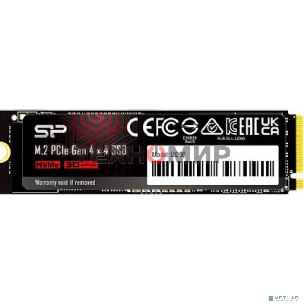 Накопитель SSD Silicon Power PCI-E 4.0 x4 500Gb SP500GbP44UD9005 M-Series UD90 M.2 2280