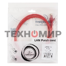 Патч-корд UTP Cablexpert cat.5e, 1м, литой, многожильный, красный