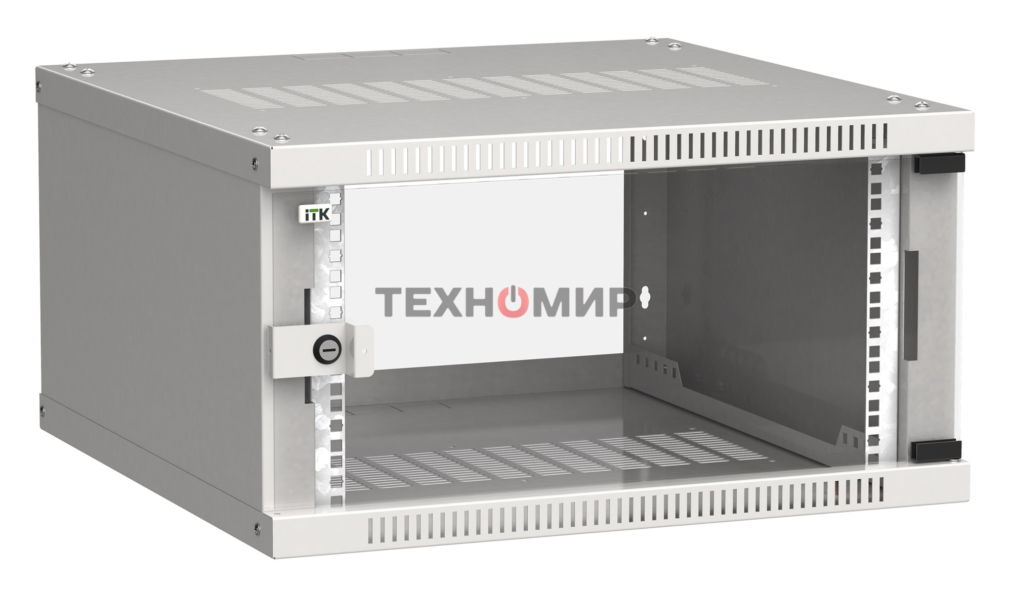 Шкаф ITK LWE3-06U66-GF LINEA WE 6U 600x600 мм дверь стекло серый
