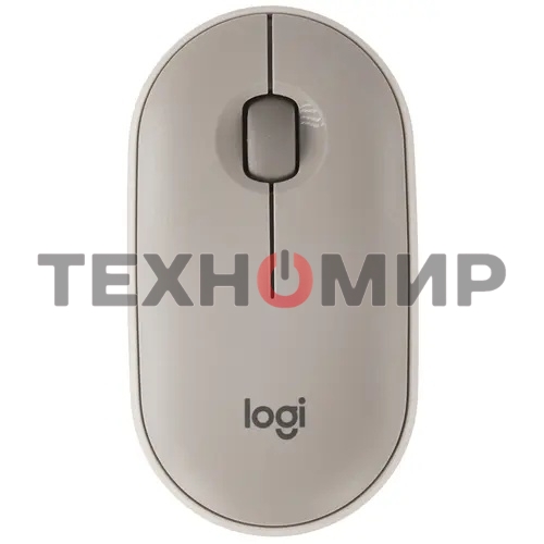 Мышь беспроводная Logitech Pebble M350 серый, 1000 dpi, радиоканал, Bluetooth, USB, кнопки - 3