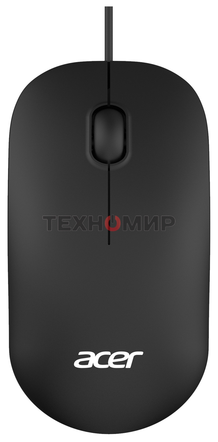 Мышь проводная Acer OMW122 черный, 1200 dpi, USB, кнопки - 3