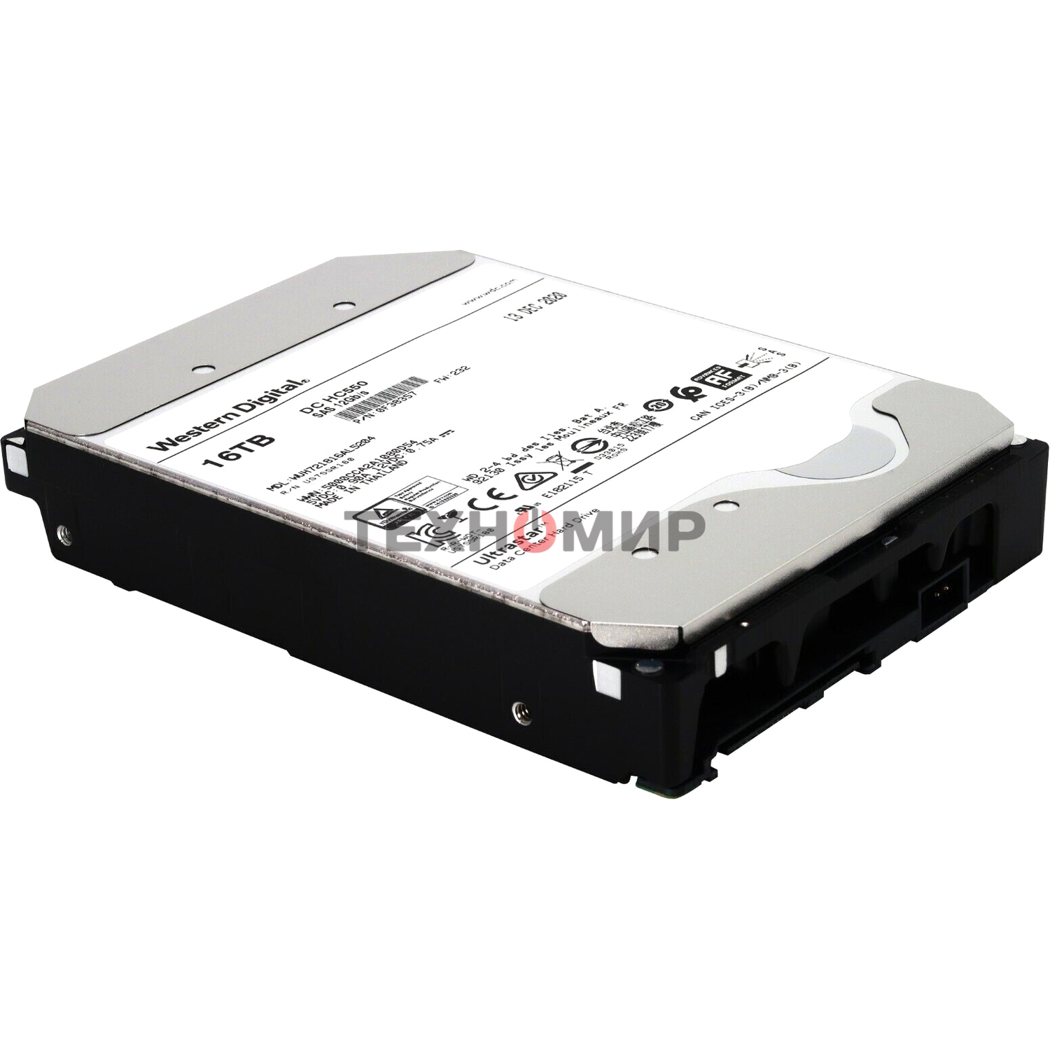 Жесткий диск Western Digital SAS 16Tb 7200RPM 12Gb/S 512MB DC HC550 0F38357 WD