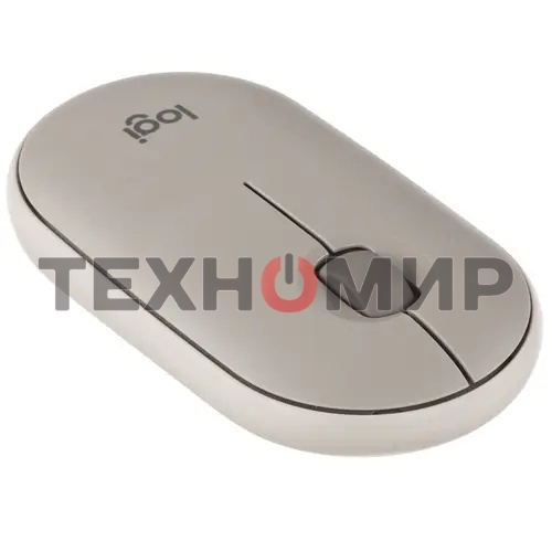 Мышь беспроводная Logitech Pebble M350 серый, 1000 dpi, радиоканал, Bluetooth, USB, кнопки - 3