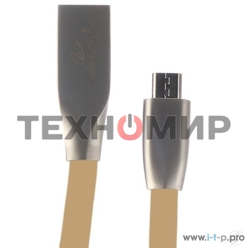 Кабель USB2.0 Cablexpert CC-G-mUSB01Gd-1M, AM/microB, серия Gold, длина 1м, золотой, блистер