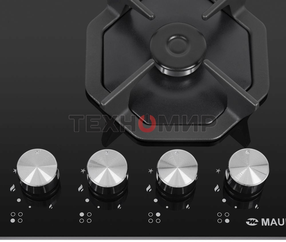 Газовая варочная панель Maunfeld EGHG.64.23CB/G, 4 конфорки, закаленное стекло, черный