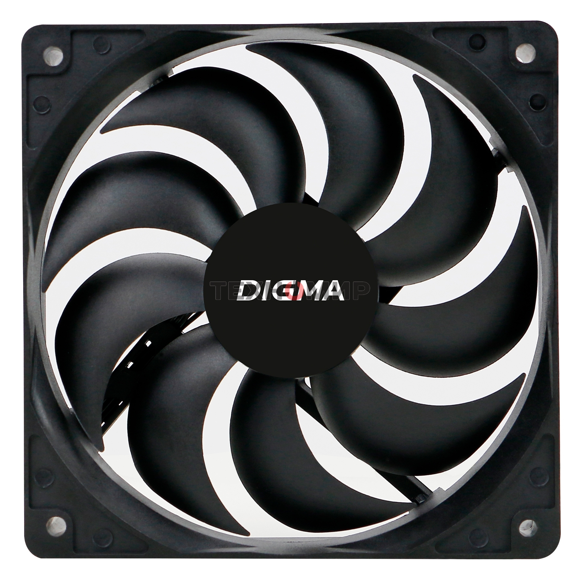 Вентилятор для корпуса Digma DFAN-120-9 черный, 120 мм, 1200 об/мин, 23 дБ, 4 pin
