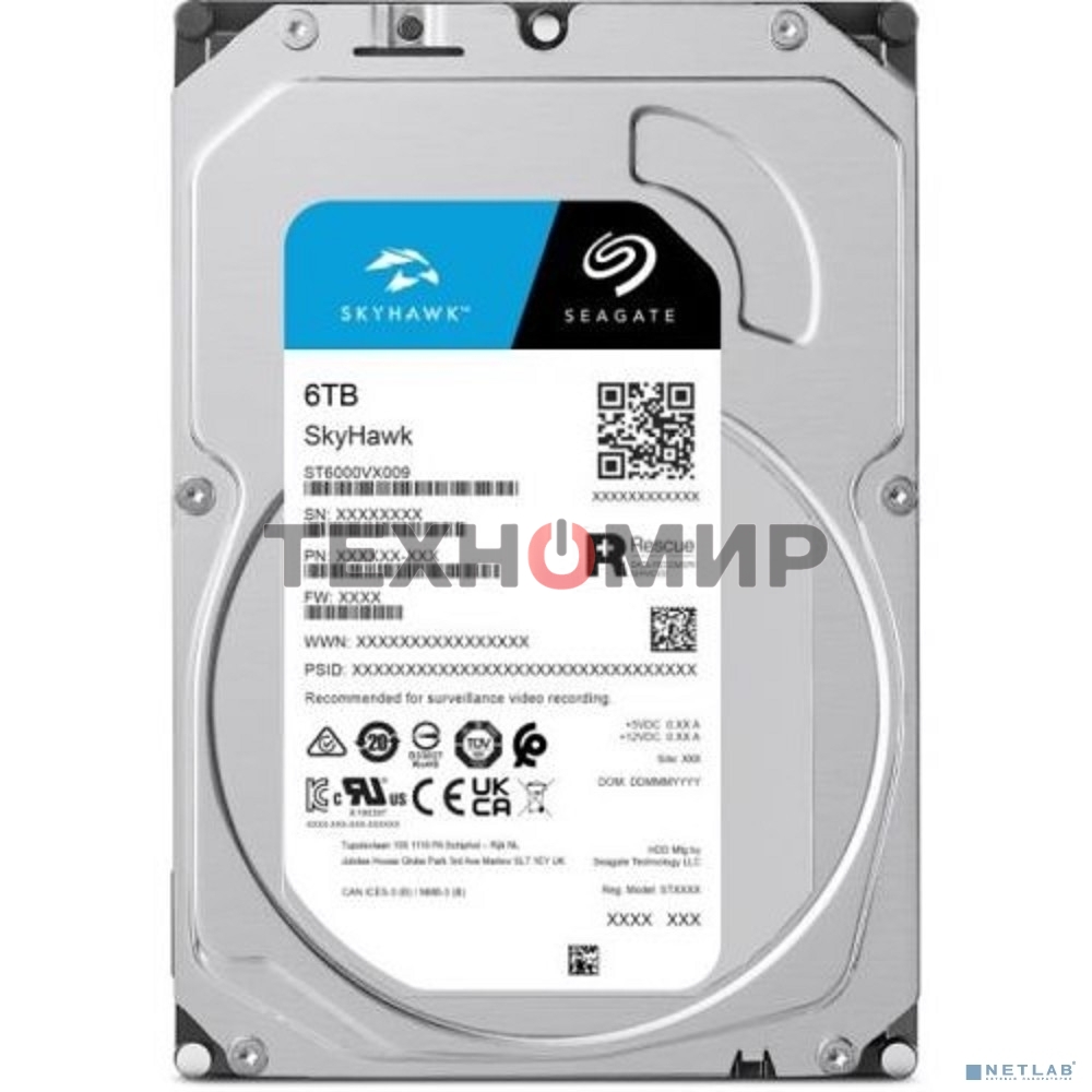 Жесткий диск Seagate SATA 6Tb 5400RPM 6Gb/S 256MB ST6000VX009
