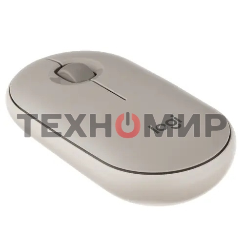 Мышь беспроводная Logitech Pebble M350 серый, 1000 dpi, радиоканал, Bluetooth, USB, кнопки - 3