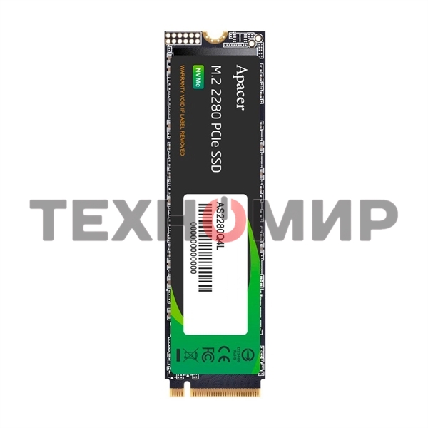 Накопитель SSD Apacer 256Gb, M.2 2280, PCIe Gen4x4, NVMe 1.4, R/W 3300/1300