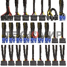 Блок питания серверный 1100W ExeGate EX292215RUS ServerPRO-1100RADS (ATX, for 3U+ cases, КПД 82% (80 PLUS), 14cm fan, 24pin, 2(4+4)pin, 6xPCIe, 8xSATA, 4xIDE, Cable Management, black)