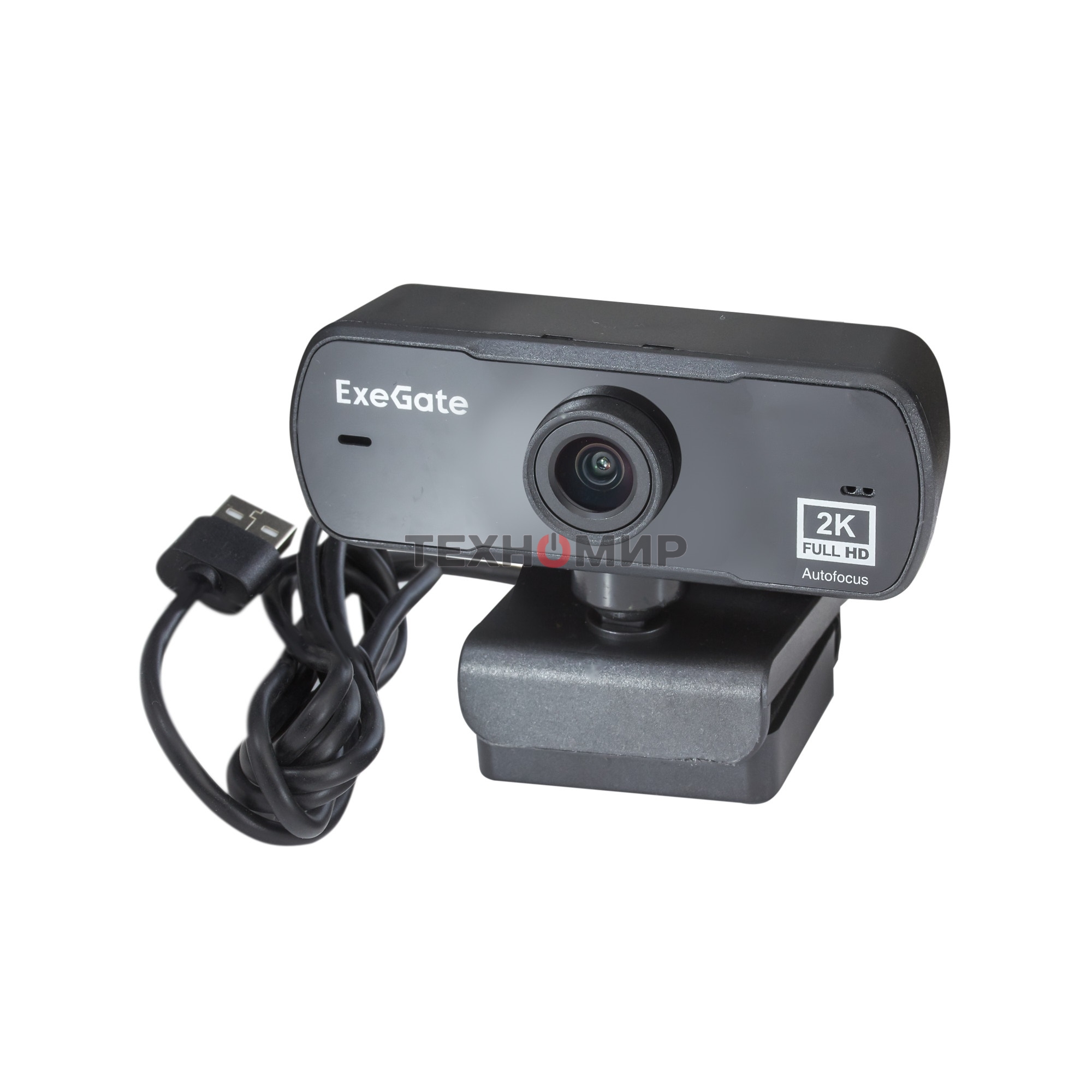 Веб-камера ExeGate Stream C940 Wide 2K 2560x1440, 30 кадр/с, USB Type-A, микрофон (шумоподавление), универсальное крепление, штатив в комплекте